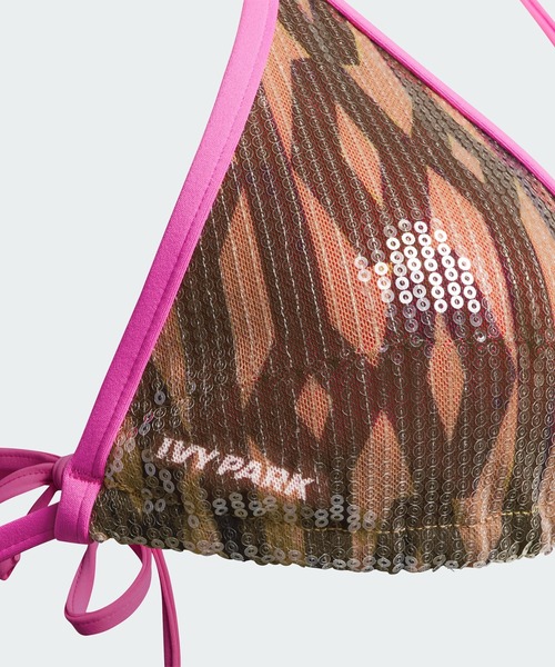adidas（アディダス）の「スパンコール モノグラム ビキニトップ / アディダスオリジナルス adidas Originals（水着・レディース・ブラウン・MEDIUM/LARGE）」の8枚目の写真