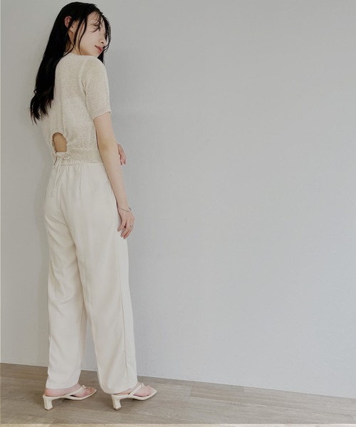 ISOOK(アイスー)の「【ZOZO限定】Back open sheer summer knit / バックオープンシアーサマーニット(ニット/セーター・レディース・ライトベージュ/ミント・FREE)」の16枚目の写真