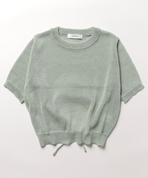 ISOOK(アイスー)の「【ZOZO限定】Back open sheer summer knit / バックオープンシアーサマーニット(ニット/セーター・レディース・ライトベージュ/ミント・FREE)」の15枚目の写真