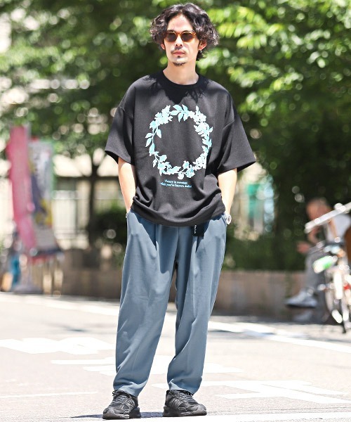 LUXSTYLE（ラグスタイル）の「梨地ジャージテーパードパンツ（スラックス・メンズ・ブラック/ブルー/グレイッシュベージュ・M/L）」の17枚目の写真