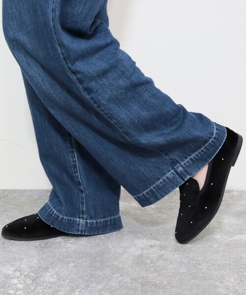 fredy emue(フレディエミュ)の「ライトオンスデニムセミワイドパンツ(デニムパンツ・レディース・ネイビー/ブルー・34/36/38)」の18枚目の写真