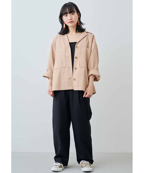 MEDE19F（メデジュウキュウ）の「ＭＥＤＥ１９Ｆ　リネンブレンド素材のオールインワン（サロペット/オーバーオール・レディース・ブラック/ダークブルー・MEDIUM/LARGE/X-LARGE/NM）」の10枚目の写真