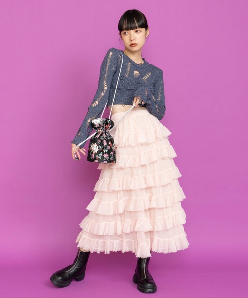 Casselini(キャセリーニ)の「Casselini(キャセリーニ)ジャガード巾着(ハンドバッグ・レディース・ブルー/ブラック/アイボリー・FREE)」の22枚目の写真