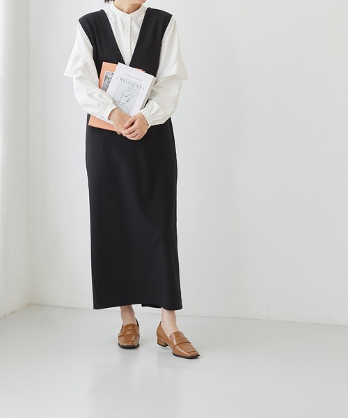 menue（メヌエ）の「スクエアトゥ 3cmヒール コインローファー（ローファー・レディース・グリーン系その他/キャメル/ブラック/ブラック×ホワイト/シルバー・34/35/36/37/38/39/40/41）」の7枚目の写真