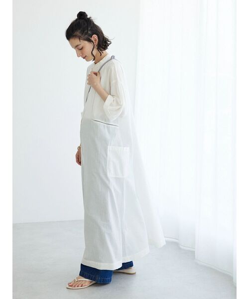 CRAFT STANDARD BOUTIQUE(クラフトスタンダードブティック)の「インドコットン 6分袖丈ハシゴレースワンピース(ワンピース・レディース・チャコールグレー/ブルー/アイボリー・FREE)」の14枚目の写真