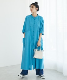 CRAFT STANDARD BOUTIQUE | インドコットン 6分袖丈ハシゴレースワンピース(ワンピース)