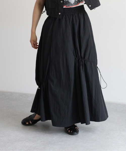 cepo（セポ）の「シャーリングドロストスカート　セットアップ可能（スカート・レディース・オリーブ/ブラック・M）」の17枚目の写真
