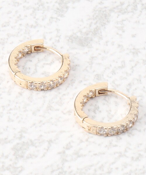 grove（グローブ）の「◆キュービックビジューピアス（ピアス（両耳用）・レディース・シルバー/ゴールド/ピンクゴールド・00）」の4枚目の写真