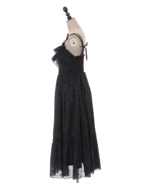 axes femme POETIQUE(アクシーズファムポエティック)の「フロッキープリントジャンスカ(ジャンパースカート・レディース・ブラック/ピンク/サックスブルー・MEDIUM)」の16枚目の写真