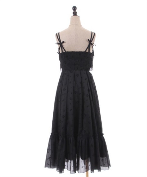 axes femme POETIQUE(アクシーズファムポエティック)の「フロッキープリントジャンスカ(ジャンパースカート・レディース・ブラック/ピンク/サックスブルー・MEDIUM)」の17枚目の写真