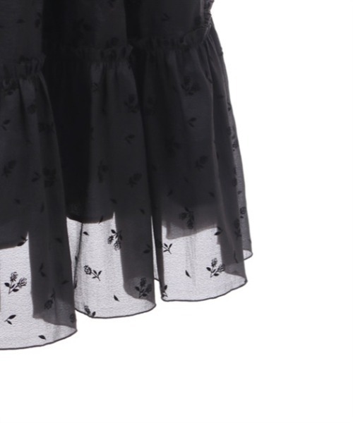 axes femme POETIQUE(アクシーズファムポエティック)の「フロッキープリントジャンスカ(ジャンパースカート・レディース・ブラック/ピンク/サックスブルー・MEDIUM)」の19枚目の写真