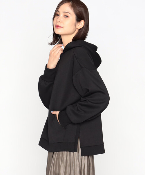 COMME CA ISM（コムサイズム）の「ダンボールニット　パーカ（パーカー・レディース・ブラック/アイボリー/ピンク/グレー/ミント・LARGE/MEDIUM）」の2枚目の写真