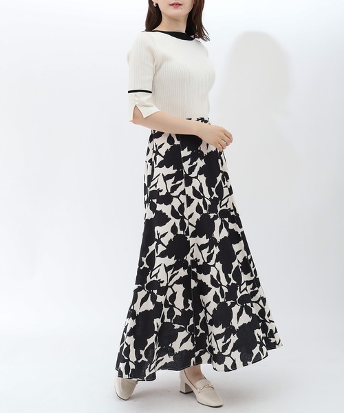 TRUDEA(トルディア)の「ブッチャー花柄ロングスカート(スカート・レディース・ベージュ/ブラック・MEDIUM)」の11枚目の写真