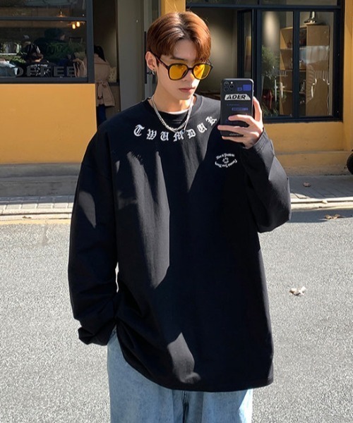 MGV(エムジーヴィー)の「オールドイングリッシュレタリングロンT(Tシャツ/カットソー・メンズ・ブラック/ダークグレー/ホワイト・LARGE/MEDIUM/X-LARGE)」の3枚目の写真