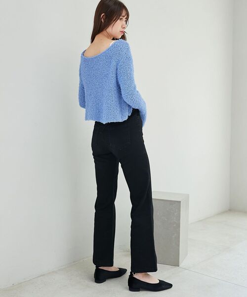 MAJESTIC LEGON（マジェスティックレゴン）の「ハートボタンカーディガン&キャミセット（ニット/セーター・レディース・ボルドー/ピンク/ブルー/チャコールグレー/アイボリー・MEDIUM）」の8枚目の写真