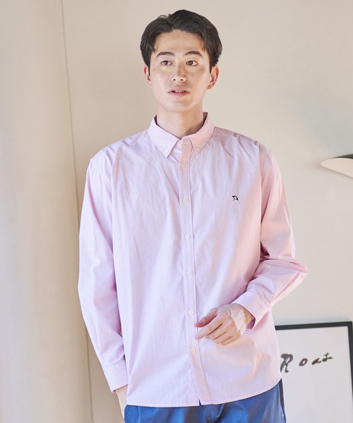 Arnold Palmer(アーノルドパーマー)の「ストライプ リラックス シェア シャツ(シャツ/ブラウス・レディース・ブルー/ベージュ/レッド・S/M/L/LL/XS)」の3枚目の写真