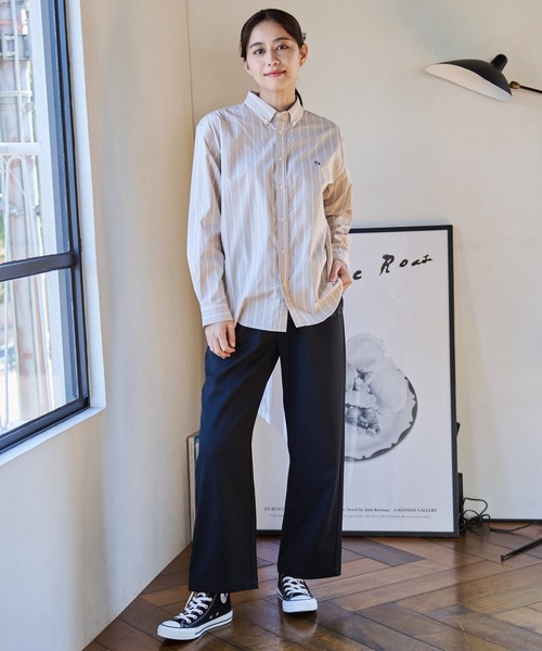 Arnold Palmer(アーノルドパーマー)の「ストライプ リラックス シェア シャツ(シャツ/ブラウス・レディース・ブルー/ベージュ/レッド・S/M/L/LL/XS)」の14枚目の写真