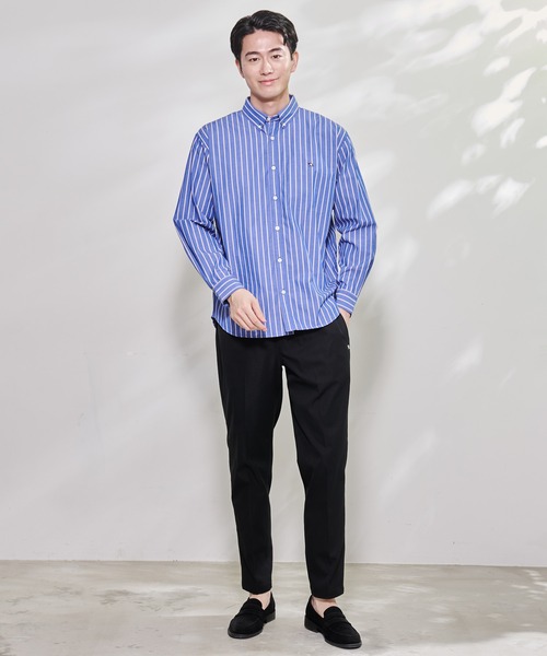 Arnold Palmer(アーノルドパーマー)の「ストライプ リラックス シェア シャツ(シャツ/ブラウス・レディース・ブルー/ベージュ/レッド・S/M/L/LL/XS)」の17枚目の写真