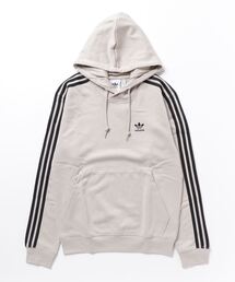 アディダス　プルオーバー　パーカー　グレー　THREE  STRIPES アディダス エッセンシャルズ プラス ルーズフィット スリー