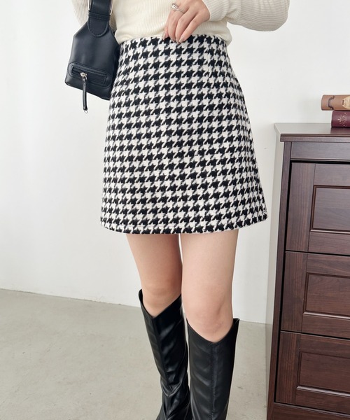 the toe ミニスカート　新品未使用 セール】ボックスプリーツチェック柄ミニスカート[女子力