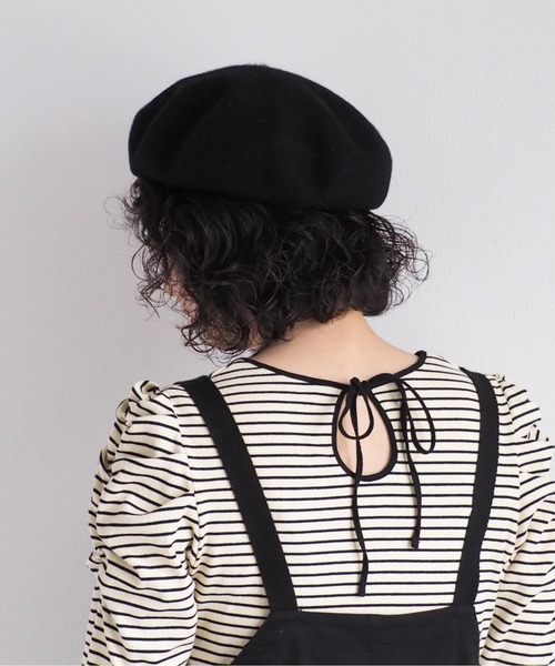 cepo(セポ)の「バスクベレー(ハンチング/ベレー帽・レディース・グレー/ブラック・FREE)」の2枚目の写真