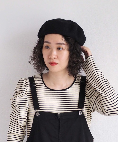 cepo(セポ)の「バスクベレー(ハンチング/ベレー帽・レディース・グレー/ブラック・FREE)」の3枚目の写真