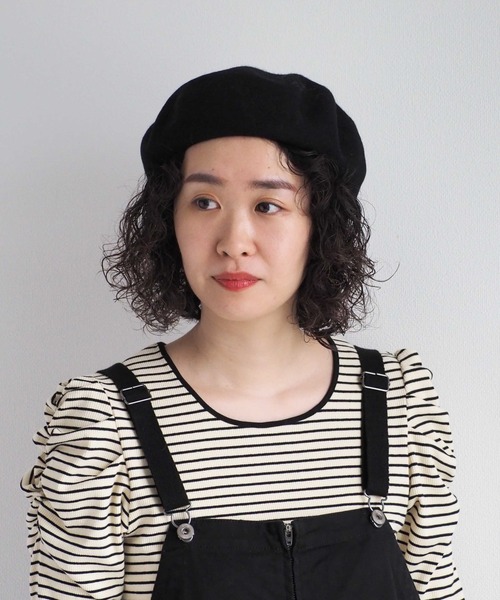 cepo(セポ)の「バスクベレー(ハンチング/ベレー帽・レディース・グレー/ブラック・FREE)」の4枚目の写真