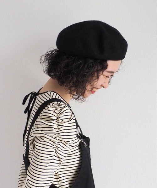 cepo(セポ)の「バスクベレー(ハンチング/ベレー帽・レディース・グレー/ブラック・FREE)」の5枚目の写真