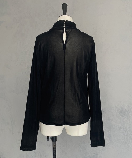 &g'aime（アンジェム）の「【&g'aime】ベロアシアーハイネックトップス（Tシャツ/カットソー・レディース・ブラック・FREE）」の10枚目の写真