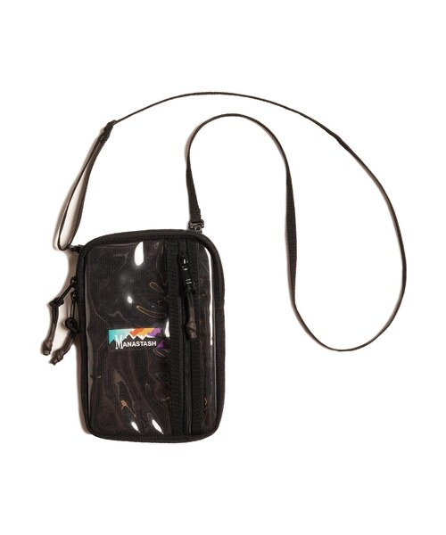 MANASTASH（マナスタッシュ）の「MANASTASH/マナスタッシュ/CLEAR POCKET SHOULDER BAG（ショルダーバッグ・メンズ・オリーブ系/ブラック・F）」の9枚目の写真