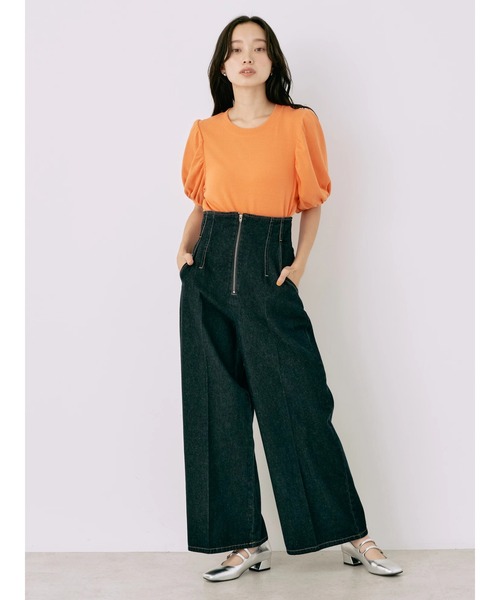 earth music&ecology(アースミュージックアンドエコロジー)の「フロントジップデニムパンツ(デニムパンツ・レディース・インディゴブルー/ブルー系その他・S/M)」の6枚目の写真