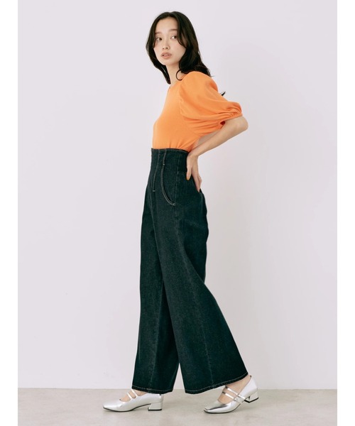 earth music&ecology(アースミュージックアンドエコロジー)の「フロントジップデニムパンツ(デニムパンツ・レディース・インディゴブルー/ブルー系その他・S/M)」の7枚目の写真