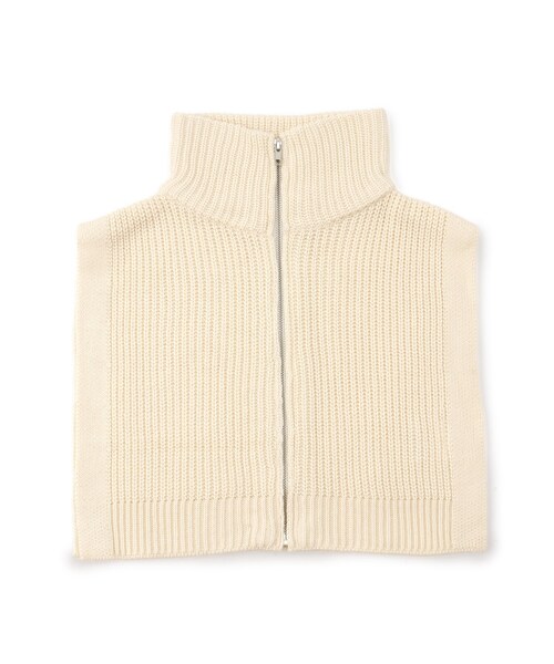 SHOO・LA・RUE（シューラルー）の「◆ニットネックウォーマー（ネックウォーマー/スヌード・レディース・アイボリー/ブラック/チャコールグレー/ワインレッド・00）」の2枚目の写真