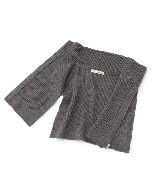 SHOO・LA・RUE（シューラルー）の「◆ニットネックウォーマー（ネックウォーマー/スヌード・レディース・アイボリー/ブラック/チャコールグレー/ワインレッド・00）」の7枚目の写真