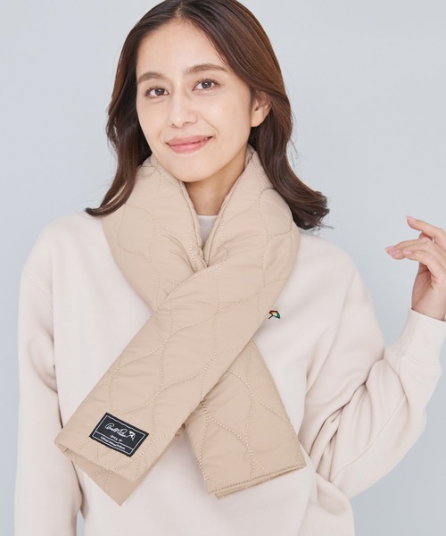 Arnold Palmer（アーノルドパーマー）の「キルト パディングマフラー（マフラー・レディース・ブラック/ベージュ・F）」の13枚目の写真