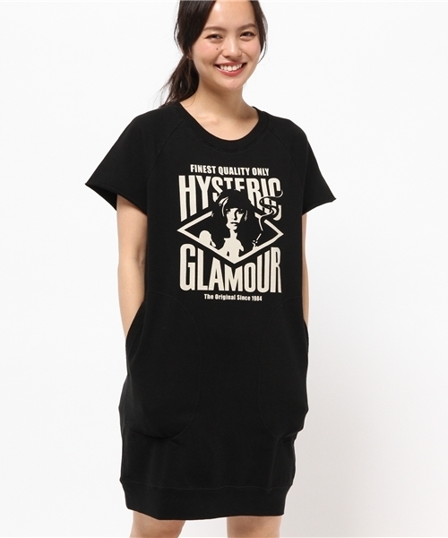 HYSTERIC GLAMOUR(ヒステリックグラマー)の「ORIGINAL QUALITY pt OP(ワンピース・レディース・ブラック/トップグレー・FREE)」の2枚目の写真