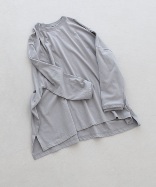 sanpo kuschel(サンポクシェル)の「間違いなく楽Tトップス(Tシャツ/カットソー・レディース・ネイビー/グレー・FREE)」の8枚目の写真