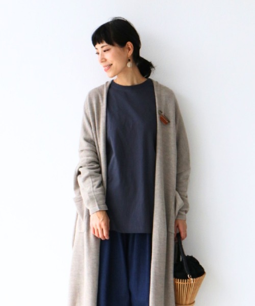 sanpo kuschel(サンポクシェル)の「間違いなく楽Tトップス(Tシャツ/カットソー・レディース・ネイビー/グレー・FREE)」の13枚目の写真
