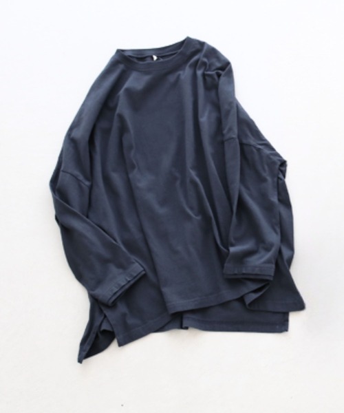 sanpo kuschel(サンポクシェル)の「間違いなく楽Tトップス(Tシャツ/カットソー・レディース・ネイビー/グレー・FREE)」の14枚目の写真