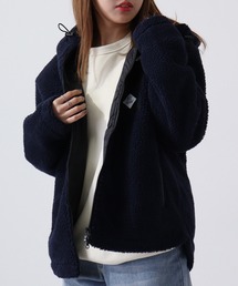 シープボアセミルーズシルエットZIPパーカー