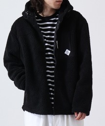 シープボアセミルーズシルエットZIPパーカー