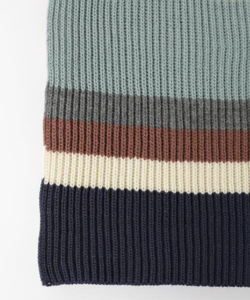 coen（コーエン）の「マルチカラーボーダーマフラー（ストール/ショール・レディース・レッド/ネイビー・FREE）」の6枚目の写真