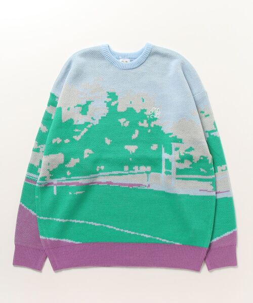 My sugar Babe(マイシュガーベイブ)の「MSB landscape knit / MSBランドスケープニット(ニット/セーター・レディース・ピンク/ブルー・LARGE/MEDIUM)」の9枚目の写真