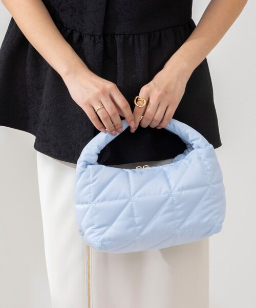 NOLLEY’S（ノーリーズ）の「キルトラビオリトートバッグ（トートバッグ・レディース・ブラック/ベージュ/サックスブルー・FREE）」の3枚目の写真