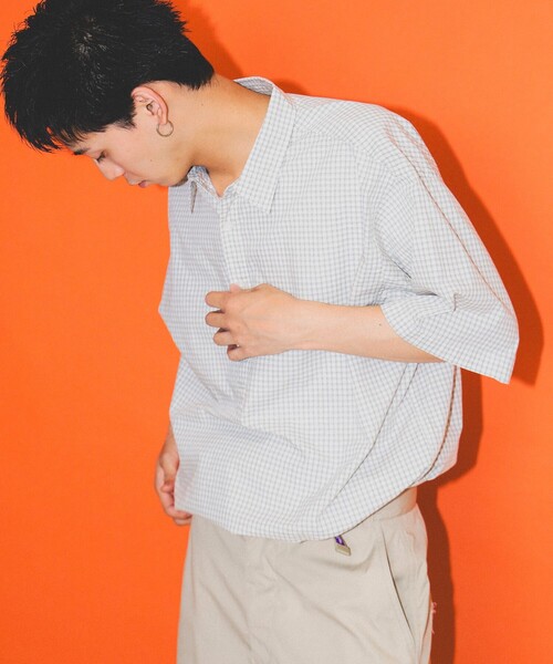 BEAMS（ビームス）の「BEAMS / ミニチェック プルオーバー シャツ（シャツ/ブラウス・メンズ・オフホワイト/ブラック・S/M/L/XL）」の6枚目の写真