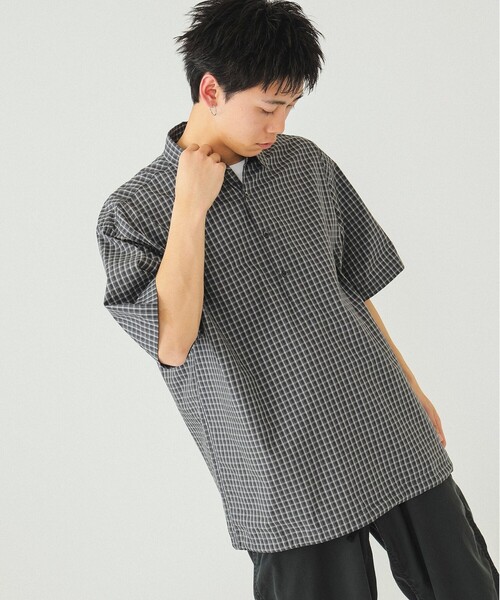 BEAMS（ビームス）の「BEAMS / ミニチェック プルオーバー シャツ（シャツ/ブラウス・メンズ・オフホワイト/ブラック・S/M/L/XL）」の17枚目の写真