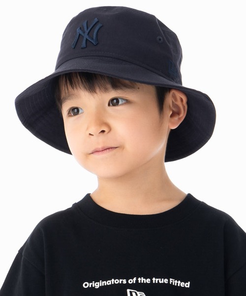 NEW ERA（ニューエラ）の「ニューエラキッズ バケットハット MLB トナルカラー（ハット・キッズ・ネイビー/ブラック/ベージュ・S/M/L/XL/M/L）」の4枚目の写真
