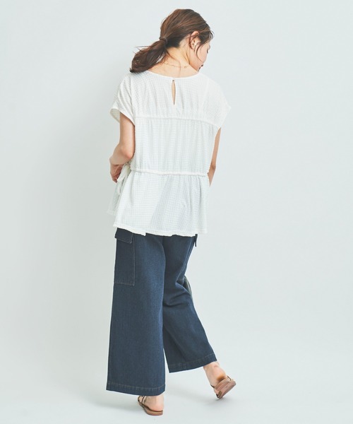 mil（ミル）の「【150㎝前後の小柄さんサイズ】カーゴデニムパンツ（カーゴパンツ・レディース・ブラック/ネイビー・S/M/XS）」の21枚目の写真