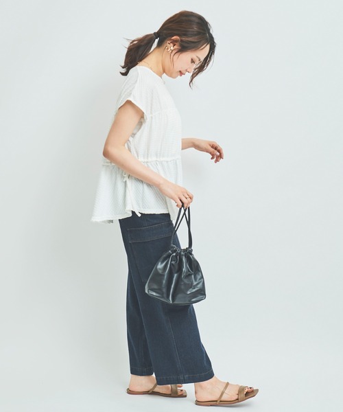 mil（ミル）の「【150㎝前後の小柄さんサイズ】カーゴデニムパンツ（カーゴパンツ・レディース・ブラック/ネイビー・S/M/XS）」の22枚目の写真