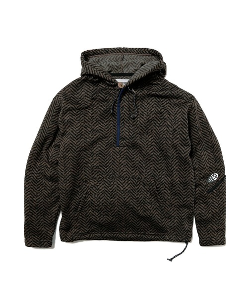 Hombre Nino（オンブレニーニョ）の「Hombre Nino FLEECE HOODED PULL OVER HN0232-CT0003（パーカー・メンズ・ブラウン/チャコールグレー・X-LARGE/MEDIUM/LARGE）」の2枚目の写真